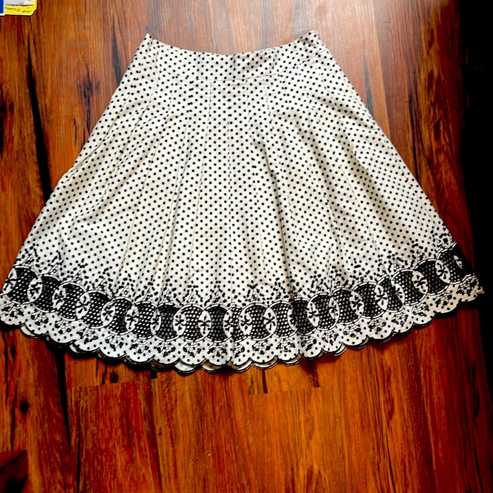 Talbots Black and White, Polka Dot Skirt Women’s 10